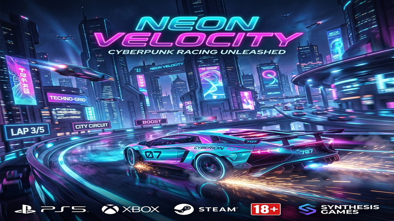 Cyber Cars Punk Racing neon supercar